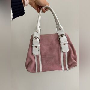 Danier Pink Suede Shoulder Bag